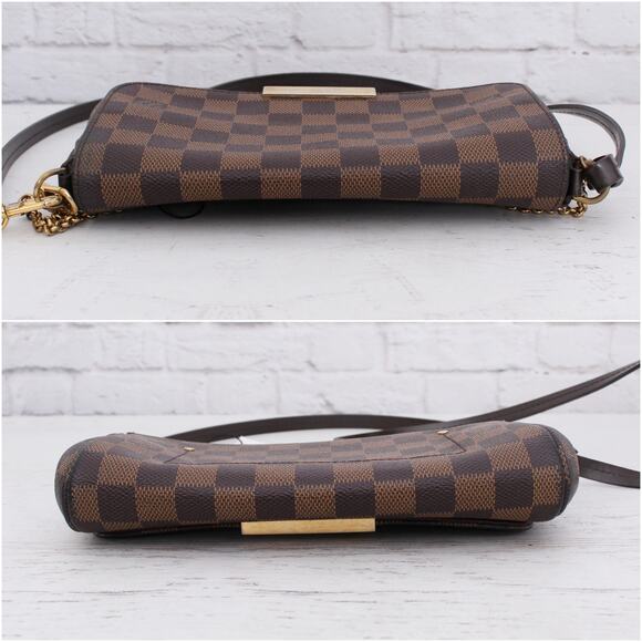 Louis Vuitton Favorite PM Damier Ebene Crossbody & Shoulder Purse Women A5530 - Picture 9 of 10